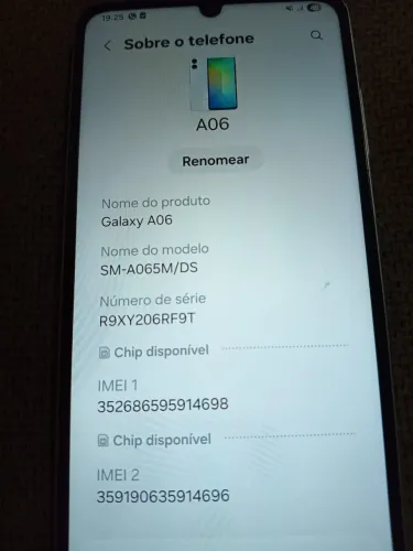 Vendo Samsung Galaxy A06