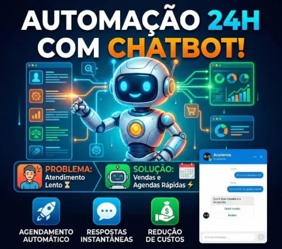 Automação de Atendimento com Chatbot para Empresas | Agendamentos e Vendas 24h