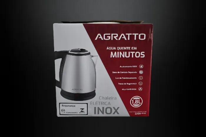 Chaleira eletrica Agratto inox 220V - Nova - Entrega gratis em Criciúma e região