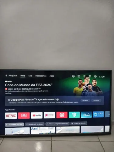 TV TCL 4K ANDROID TV + CABO DE FORÇA + CONTROLE