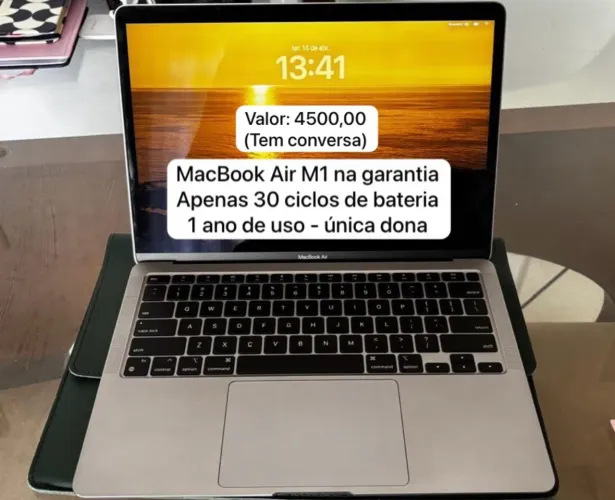MacBook M1 + Magic Mouse (Garantia até dezembro 2026 - apenas 30 ciclos de bateria