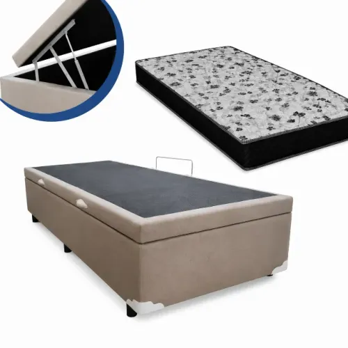 Colchão Solteiro D33 17cm + Box Baú - Conforto para Suas Noites de Sono!