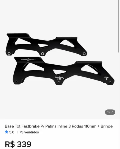 Base txt fastbreak patins inline 3 rodas 110mm