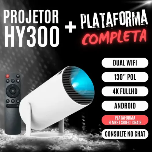 Em FORTALEZA I HY300 Android 11 Wifi Bluetooth Tela até 130" LEIA DESCRIÇÃO