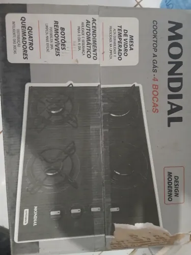 Vendo fogão cooktop 4 bocas novo ainda na caixa.