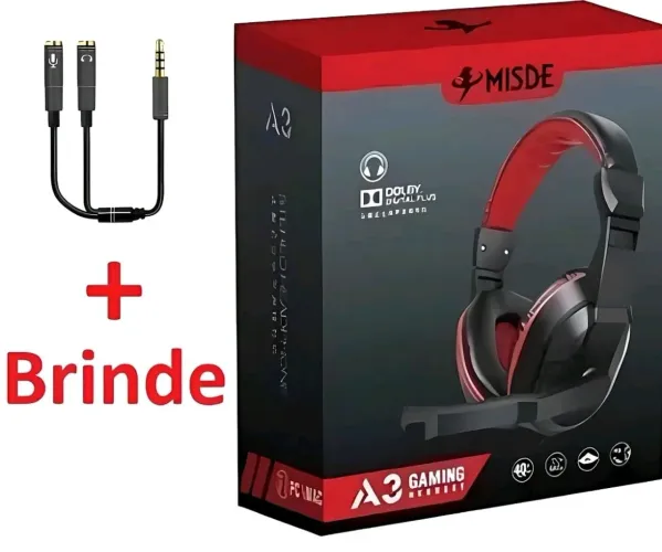 Fone Gamer Misde P2 Gamer A3 Novo/Caixa