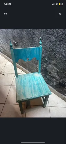Cadeiras Vintage em madeira maciça - Kit 4 unidades
