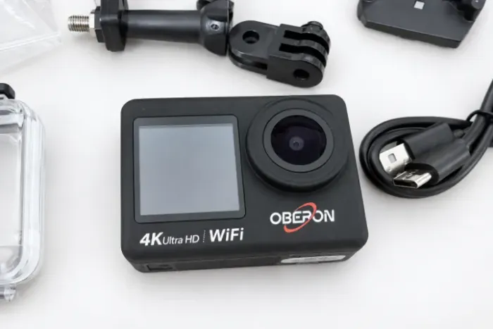 Câmera de Ação OBERON 4K WiFi 30m Resistente à Água - Kit Completo