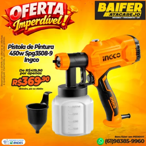 Pistola de Pintura 450w Spg3508-9 Ingco