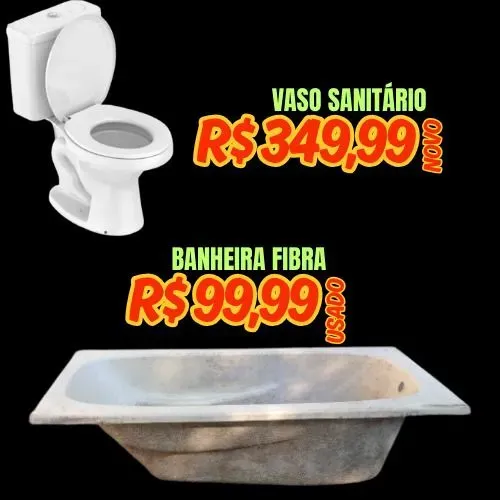 Vaso sanitário acoplado branco novo