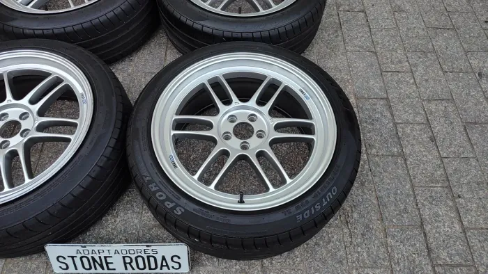 Rodas Carbon Suzuka aro 18" 5x100 Enkei Rpf1 com pneus
