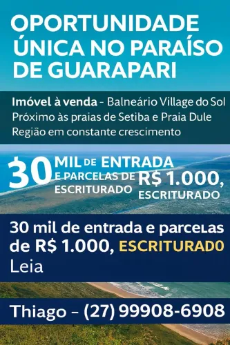 Lotes Escriturados em Guarapari e Vila Velha | Parcelado em Cartório | Aceito Trocas. Leia