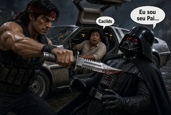 Faca que o Rambo usou contra Darth Vader no Filme "De Volta Para o Futuro IV"