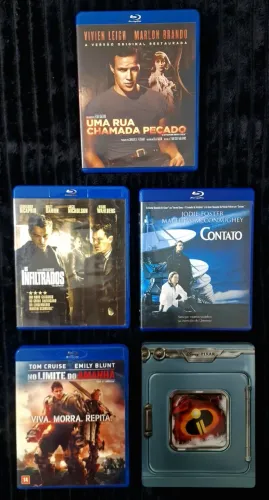 Blu-rays Contato, Os Infiltrados, Os Incríveis 2, No Limite do Amanhã, e Muito Mais.