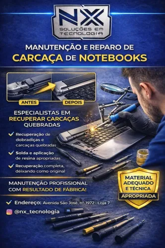 Reparo de Carcaça para Notebooks | Recuperação Profissional