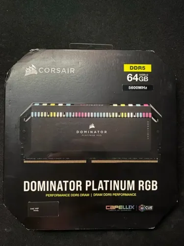 Memória RAM Corsair Dominator Platinum, RGB, 32GB (1x32GB), 5600MHz, DDR5, CL40
