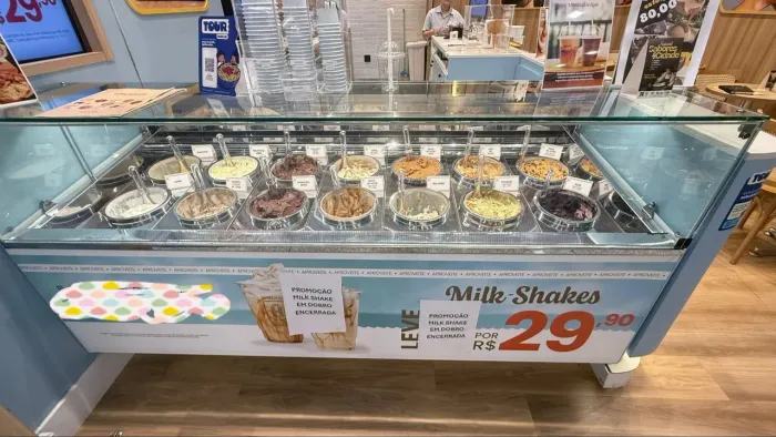 Vitrine de gelato Ciam 24 sabores .