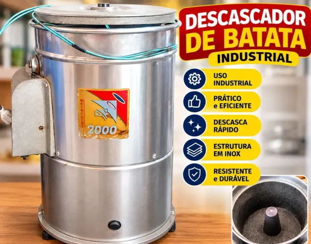Descascador de batata industrial