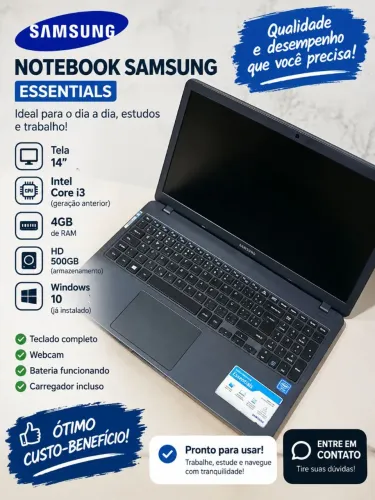 Vendo notebook sansung perfeito estado de conservação... pouco usado .. valor 800,00.  