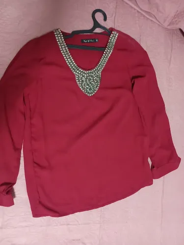 Blusa Vermelha Formal