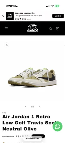 ÚNICO. Nike Travis Golf Neutral Olive- tamanho 42