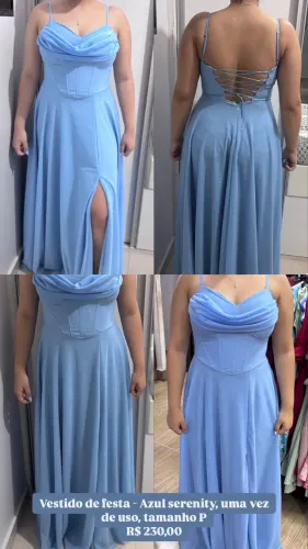 Vestido de festa azul 