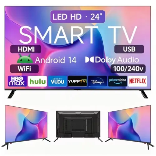 Smart TV LED HD 24? Android 14 com Wi-Fi, HDMI e USB