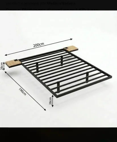 CAMA FLUTUANTE CASAL COM LED PRETO - R$ 1.299,99 À VISTA