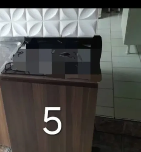 Cozinha inteira tem a cuba também 