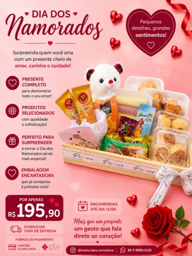 Café da manhã - Opção 1 - Dia dos Namorados / Aniversário 