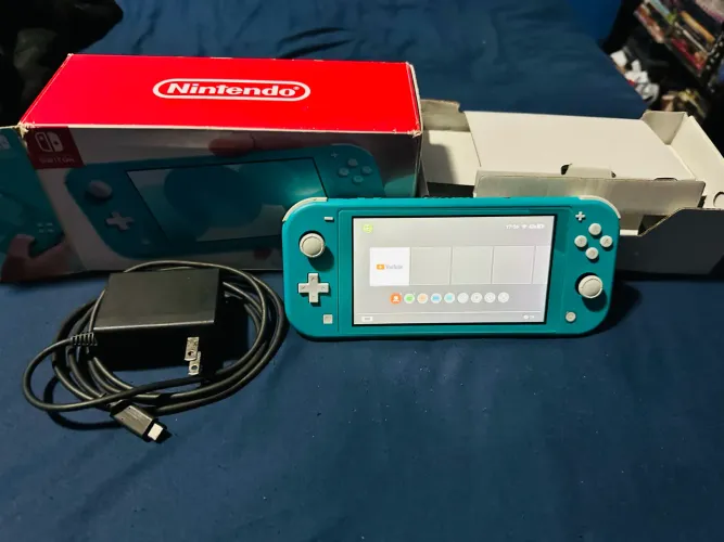 Nintendo Switch Lite Azul 32Gb Bloqueado Na Caixa