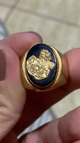 Anel de ouro São Jorge