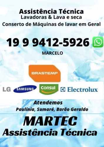 Conserto de Máquina de Lavar em Paulínia, Brastemp, Electrolux, Consul, Samsung, lg