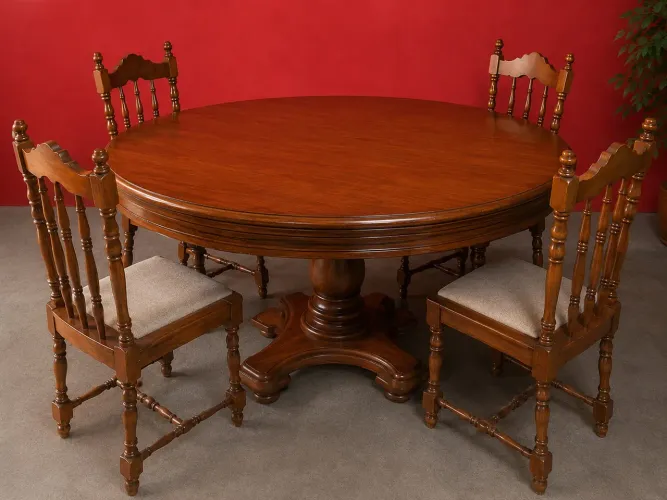 Mesa de madeira maciça
