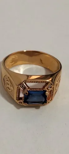 ANEL MASCULINO COM PEDRA AZUL