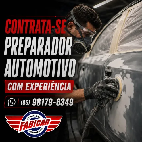 Vaga de emprego! Preparador automotivo - Preparador Pintura