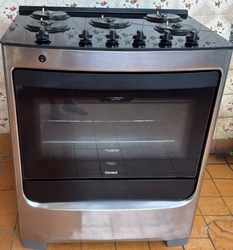 Fogão Consul 5 bocas cor inox