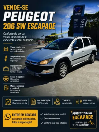 Peugeot 206 SW Escapade 1.6 16V Flex 5P 2008