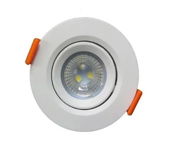 Kit 10 Spot Croica Led redondo 3w Branco Frio Dicróica 7.5cm