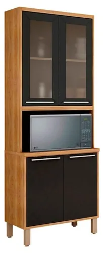 Paneleiro Torre Quente Coz Paris Reflecta Carvalho Grafite Até 12x