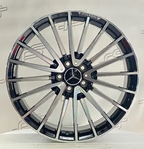 Rodas Mercedes Classe C Preta Diamantada - 5X112 - 20x8,5 e 9,5 Offset 35