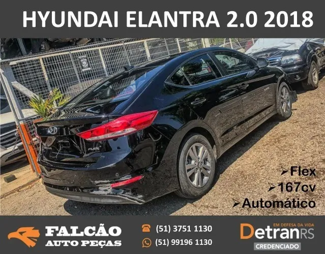 hyundai elantra 2018 sucata em peças