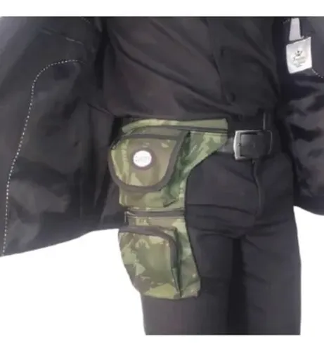 Pochete De Perna Cartucheira Ajustável Estilo Militar