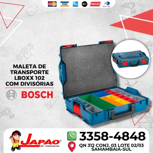 Maleta de Transporte Profissional L-BOXX 102 Com Divisórias Bosch