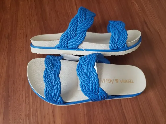 chinelo birken terra e água confort azul<br>- entrego