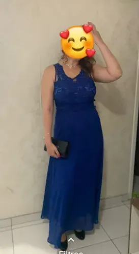 Vestido de festa 42/44, azul