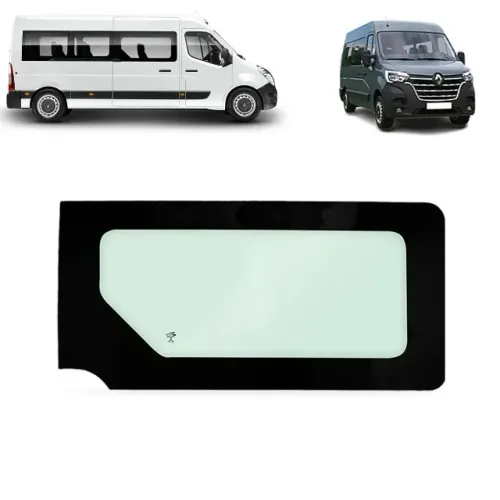vidro porta correr renault master 2014 a 2023 lado direito curvo v2
