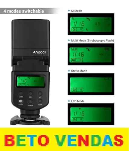 Flash Andoer Gn40 Para Canon Nikon E Sony