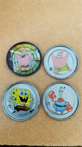 Tazos Bob Esponja 2004 Elma Chips Patrick Sirigueijo Nickelodeon Universal Disney