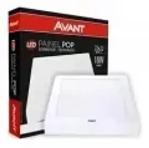 Painel Paflon Led 18w Sobrepor Quadrado 22x22cm Forro De Gesso Pvc Importado